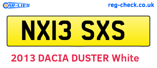 NX13SXS are the vehicle registration plates.