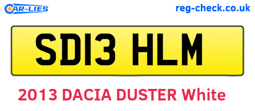 SD13HLM are the vehicle registration plates.
