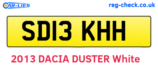 SD13KHH are the vehicle registration plates.