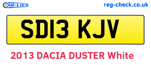 SD13KJV are the vehicle registration plates.
