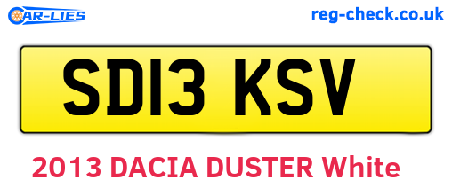 SD13KSV are the vehicle registration plates.