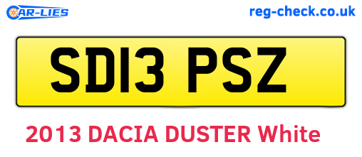 SD13PSZ are the vehicle registration plates.