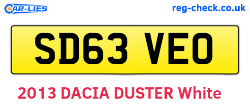 SD63VEO are the vehicle registration plates.