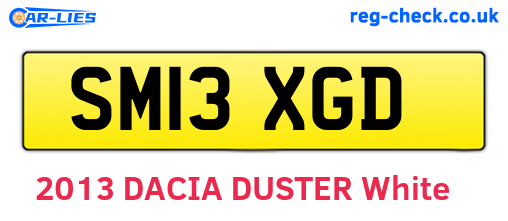 SM13XGD are the vehicle registration plates.