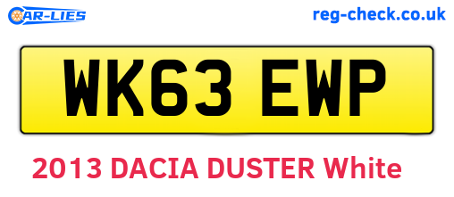 WK63EWP are the vehicle registration plates.