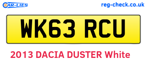 WK63RCU are the vehicle registration plates.