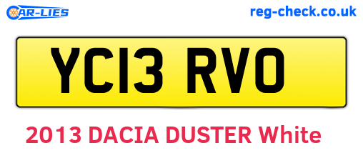 YC13RVO are the vehicle registration plates.