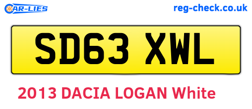 SD63XWL are the vehicle registration plates.