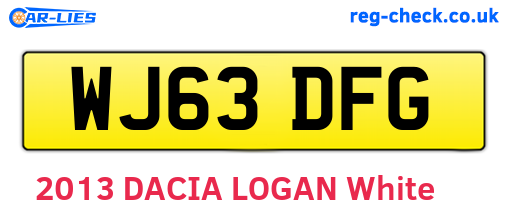WJ63DFG are the vehicle registration plates.