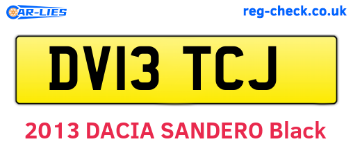 DV13TCJ are the vehicle registration plates.