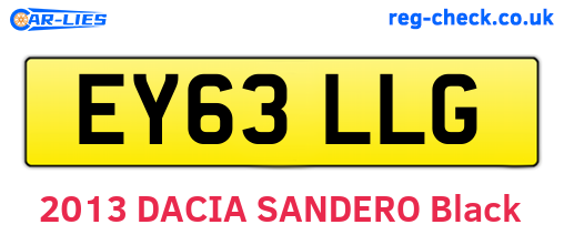 EY63LLG are the vehicle registration plates.