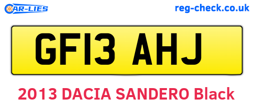 GF13AHJ are the vehicle registration plates.