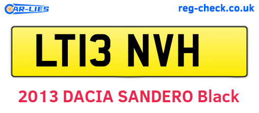 LT13NVH are the vehicle registration plates.