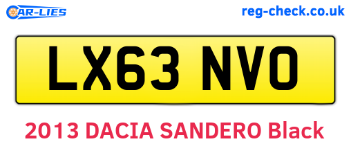 LX63NVO are the vehicle registration plates.