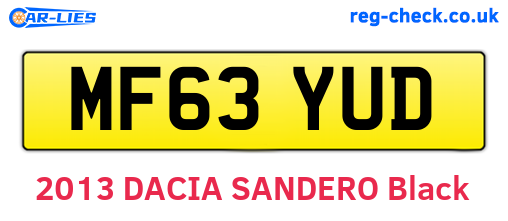 MF63YUD are the vehicle registration plates.