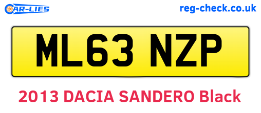 ML63NZP are the vehicle registration plates.