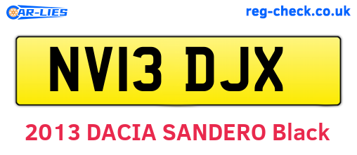 NV13DJX are the vehicle registration plates.