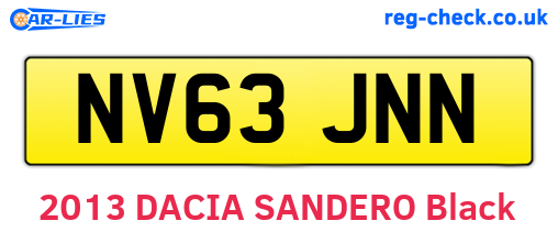 NV63JNN are the vehicle registration plates.