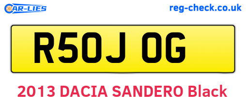 R50JOG are the vehicle registration plates.