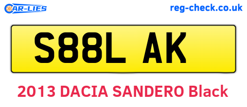 S88LAK are the vehicle registration plates.