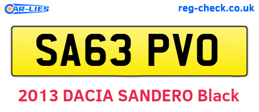 SA63PVO are the vehicle registration plates.