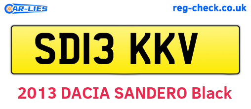SD13KKV are the vehicle registration plates.