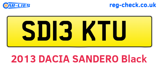 SD13KTU are the vehicle registration plates.