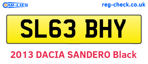 SL63BHY are the vehicle registration plates.