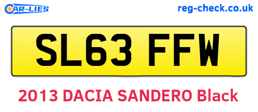 SL63FFW are the vehicle registration plates.