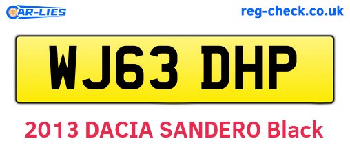 WJ63DHP are the vehicle registration plates.