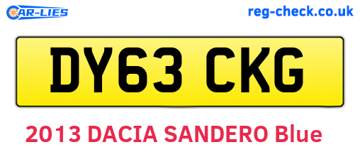 DY63CKG are the vehicle registration plates.