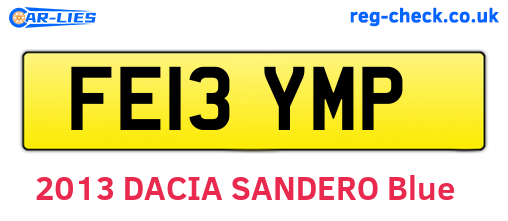 FE13YMP are the vehicle registration plates.
