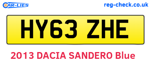 HY63ZHE are the vehicle registration plates.