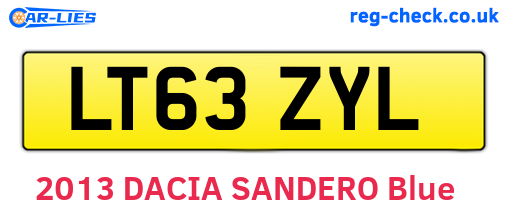 LT63ZYL are the vehicle registration plates.