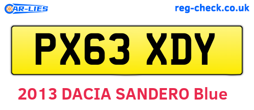 PX63XDY are the vehicle registration plates.
