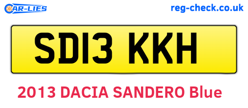 SD13KKH are the vehicle registration plates.