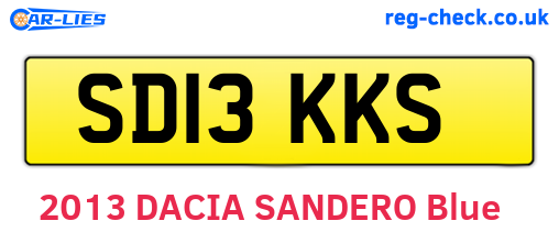 SD13KKS are the vehicle registration plates.