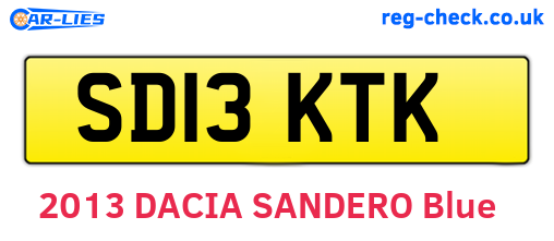 SD13KTK are the vehicle registration plates.