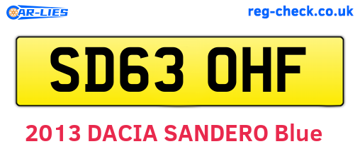 SD63OHF are the vehicle registration plates.