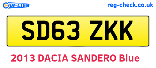 SD63ZKK are the vehicle registration plates.