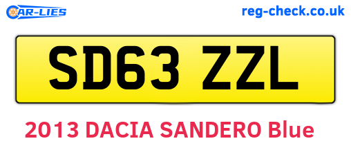 SD63ZZL are the vehicle registration plates.
