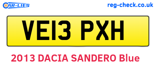 VE13PXH are the vehicle registration plates.
