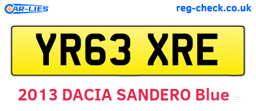 YR63XRE are the vehicle registration plates.