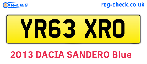 YR63XRO are the vehicle registration plates.