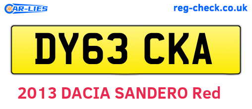 DY63CKA are the vehicle registration plates.