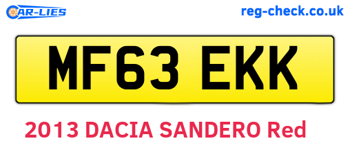 MF63EKK are the vehicle registration plates.