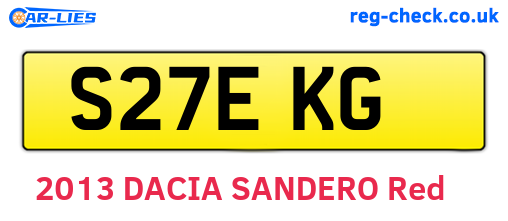 S27EKG are the vehicle registration plates.