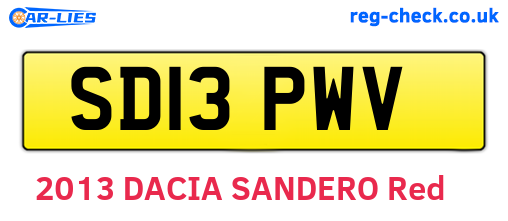 SD13PWV are the vehicle registration plates.