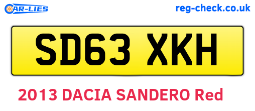 SD63XKH are the vehicle registration plates.