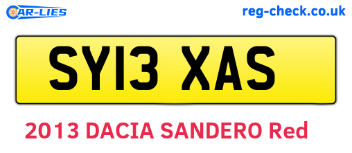 SY13XAS are the vehicle registration plates.